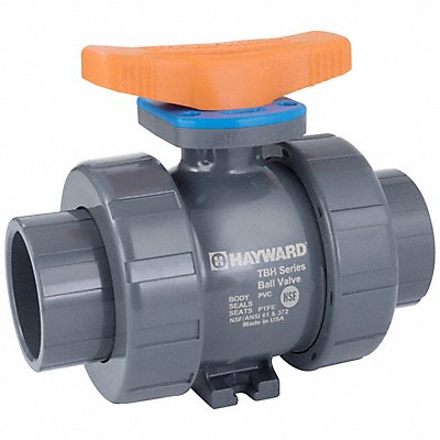 HAYWARD FLOW CONTROL TBH1075ASTE0000 Manual 2-Way Ball Valve True-Union PVC