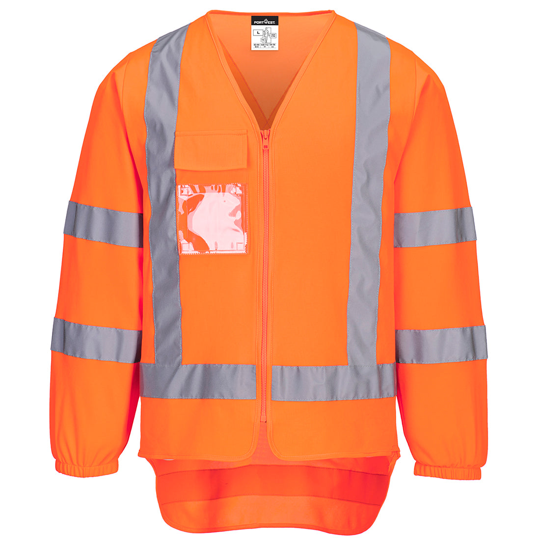 Portwest TM309 TTMC-W17 Hi-Vis X Back Zipped Vest L/S