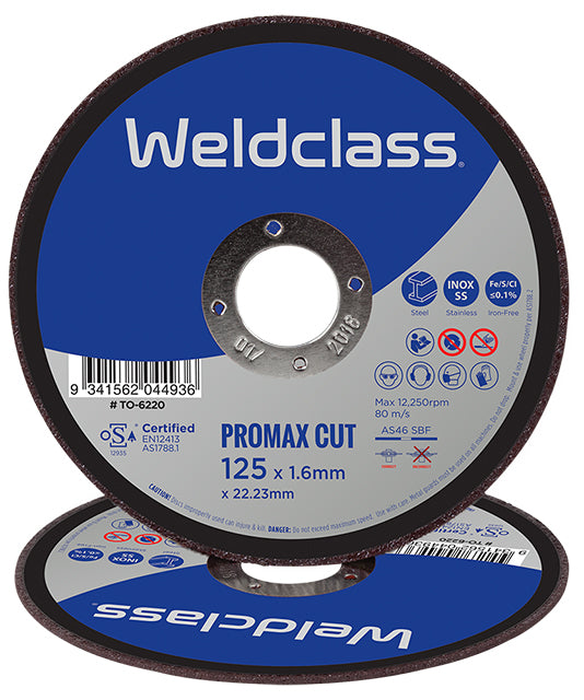 Weldclass TO-6220 Cutting Disc PROMAX Inox Thin 125x1.6mm