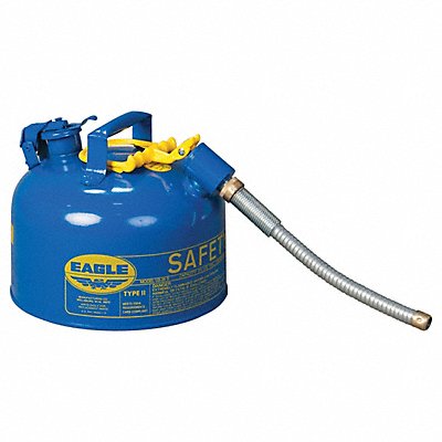 EAGLE U226SX5B Type II Safety Can Blue 2-1/2 gal Cap.