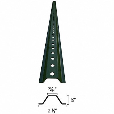 TAPCO 5400014 Sign Post Green Steel 8 ft L