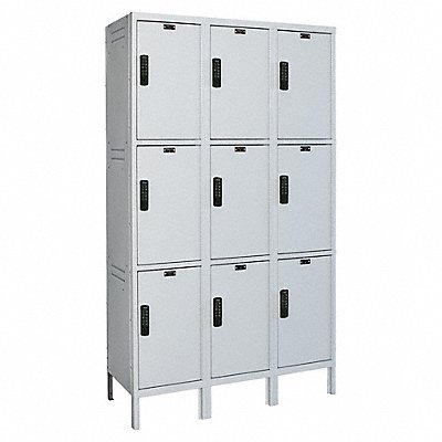 HALLOWELL UELBP38183PL Locker 3x3Lockers Lt Gry 78 x54 x21