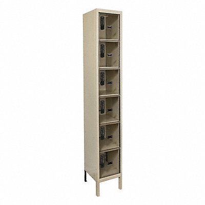 HALLOWELL UESVP12586APT Bx Locker 6x1Locker Tan 78 x12 x15 Assm