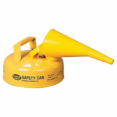 EAGLE UI4FSY Type I Safety Can Yellow 1/2 gal Cap.