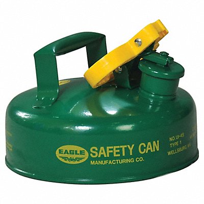 EAGLE UI4SG Type I Safety Can Green 1/2 gal Cap.