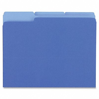 GRAINGER UNV10501 File Folders Letter Blue PK100