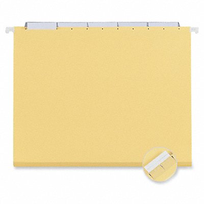 GRAINGER UNV14119 Hanging File Folders Letter Yellow PK25