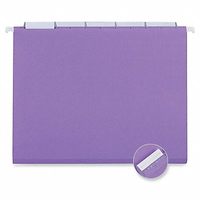 GRAINGER UNV14120 Hanging File Folders Letter Violet PK25