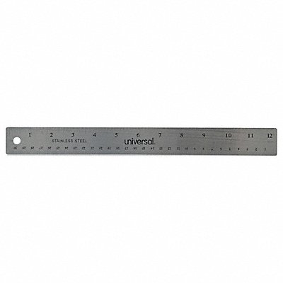 UNIVERSAL UNV59023 Ruler 12 Stainless Steel Cork Back