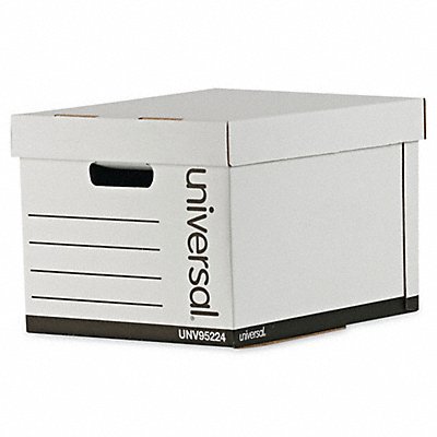 UNIVERSAL ONE UNV95224 Lift-Off Lid Storage Box Lttr/Legal PK12
