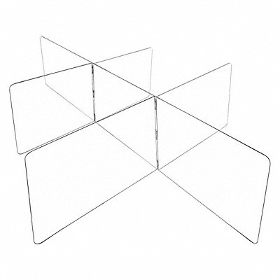 USA INDUSTRIALS BULKCPD225 Clear Plastic Compartment Divider - 1/4