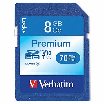 VERBATIM VER96318 Premium SDHC Memory Card 8 GB