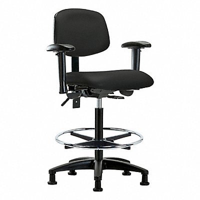 GRAINGER BRVHBCHRGT0A1CFRG8540 Vinyl Chair High AA FR Stat Black