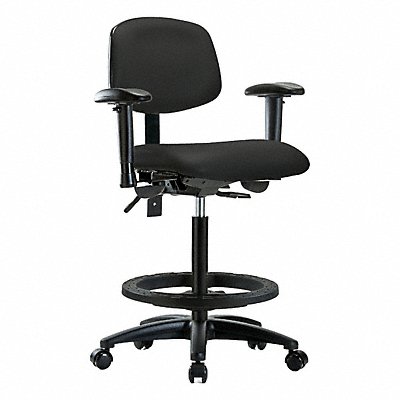 GRAINGER BRVHBCHRGT0A1BFRC8540 Vinyl Chair High AA FR Cast Black