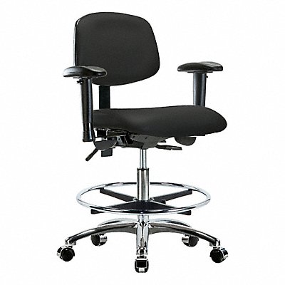 GRAINGER BRVMBCHCRT0A1CFCC8540 Vin Chair Chrome Med AA FR C Blk