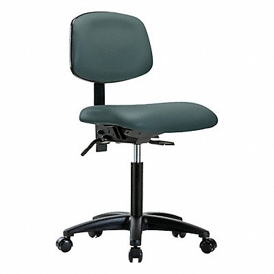 GRAINGER BRVMBCHRGT1A0NFRC8546 Vinyl Chair Med Tilt Castors Blue