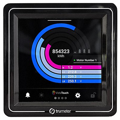 TRUMETER VTPWRLV Touch Screen Power Meter 250 NEMA Rating