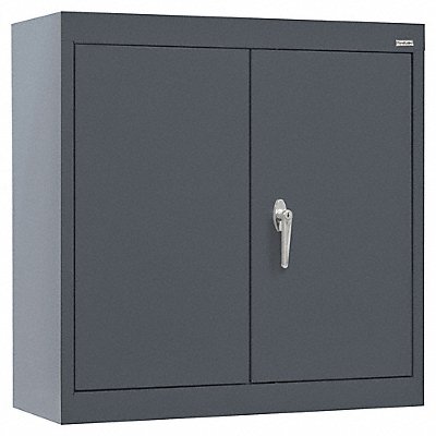 SANDUSKY WA1130122602 Wall Cabinet Charcoal Cap. 200 lb Keyed