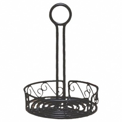 AMERICAN METALCRAFT WBCC6 Round Condiment Rack 9 in H Black