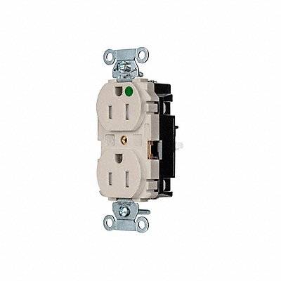 HUBBELL 8200STLATR Receptacle 1/2 hp 125V AC NEMA 5-15R