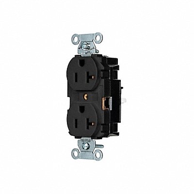 HUBBELL BR20STBK Receptacle 1 hp 125V AC NEMA 5-20R