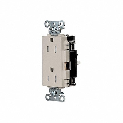 HUBBELL HBL2152STLATR Receptacle 1/2 hp 125V AC NEMA 5-15R
