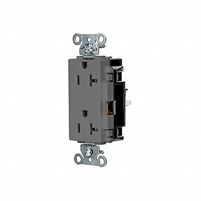 HUBBELL HBL2162STGY Receptacle 1 hp 125V AC NEMA 5-20R