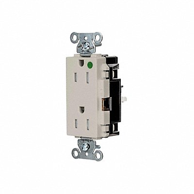 HUBBELL HBL2172STLATR Receptacle 1/2 hp 125V AC NEMA 5-15R