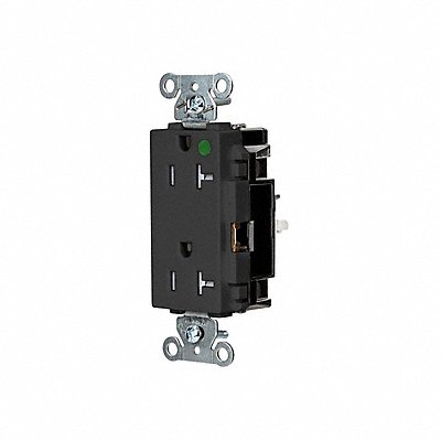 HUBBELL HBL2182STBKTR Receptacle 1 hp 125V AC NEMA 5-20R