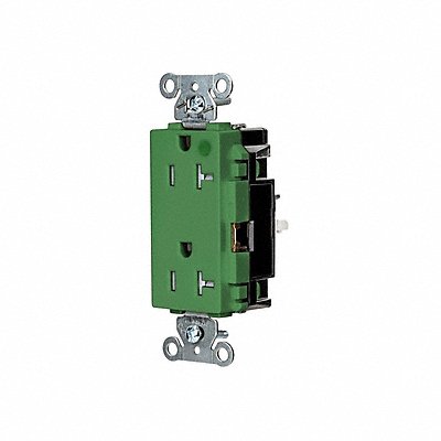 HUBBELL HBL2182STGNTR Receptacle 1 hp 125V AC NEMA 5-20R