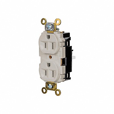 HUBBELL HBL5262STLA Receptacle 1/2 hp 125V AC NEMA 5-15R