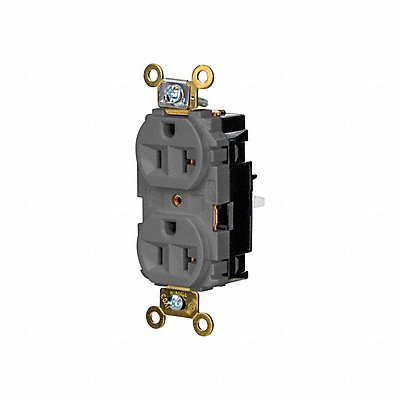 HUBBELL HBL5362STGY Receptacle 1 hp 125V AC NEMA 5-20R