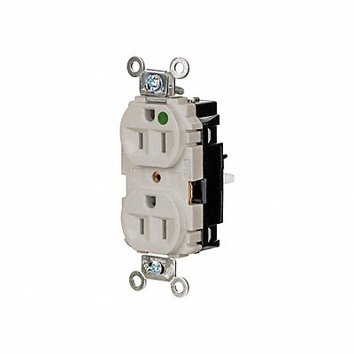 HUBBELL HBL8200STLA Receptacle 1/2 hp 125V AC NEMA 5-15R