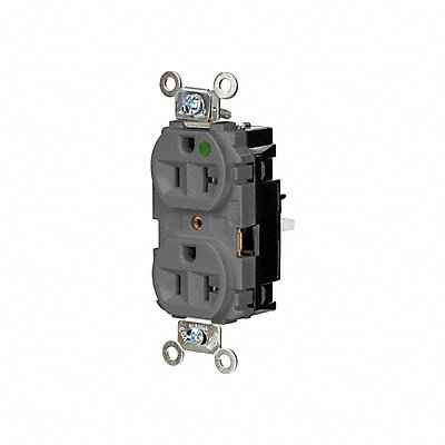 HUBBELL HBL8300STGY Receptacle 1 hp 125V AC NEMA 5-20R