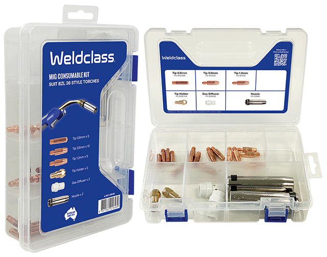 Weldclass WC-01646 MIG Parts Kit With Storage Box BZL #36