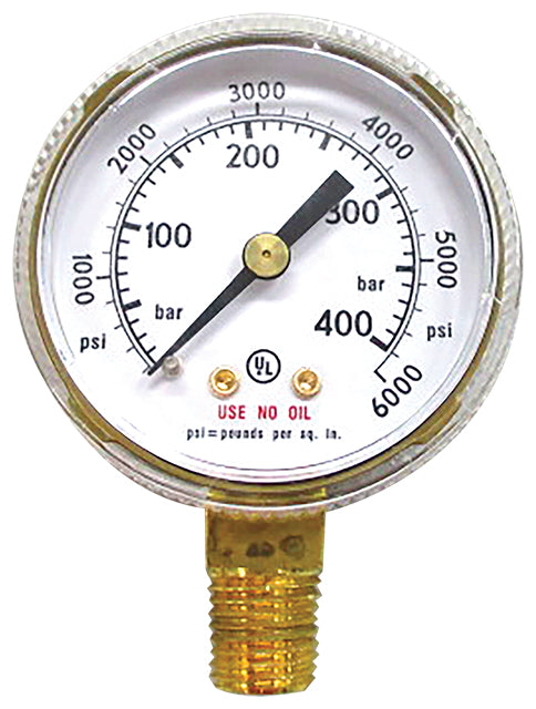 Weldclass WC-01648 Regulator Gauge Inert / Nitrogen High / Bottle Pressure 0-40,000Kpa (Suit Wc-03400 Regulator)