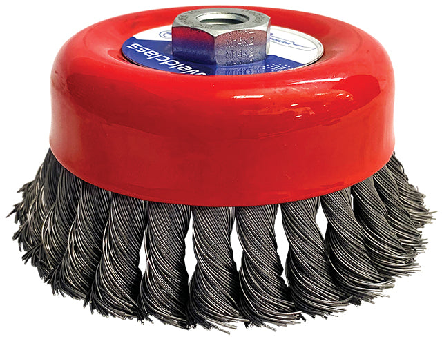 Weldclass WC-06464 Wire Brush Cup Twist-Knot 120mm M14x2 Mild-Steel