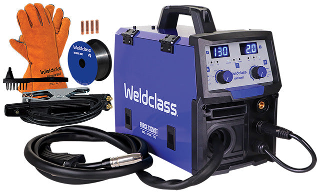Weldclass WC-132MSTRK Welder MIG/STICK/TIG FORCE 132MST Ready Kit (6pc Bundle)