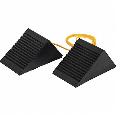 BUYERS PRODUCTS WC35225 Wheel Chock 3 In H Black Rubber