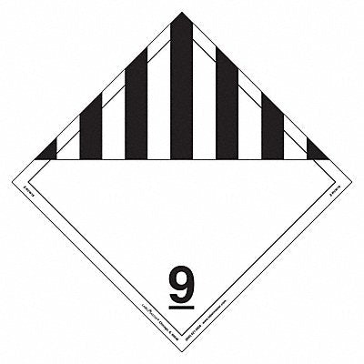 LABELMASTER ZRVW19 DOT Container Placard Vinyl PK25