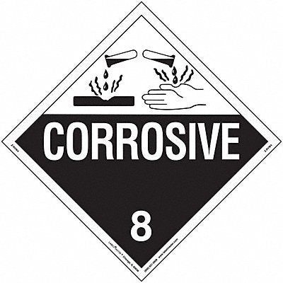 LABELMASTER ZRVW4 DOT Container Placard Vinyl PK25