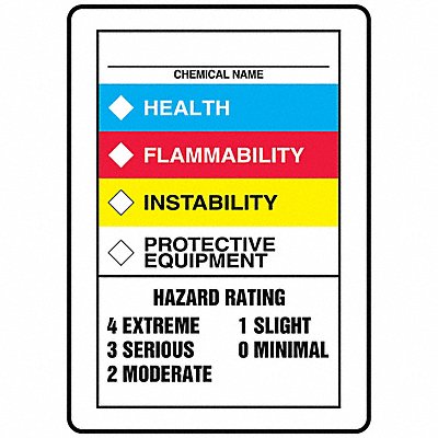 ACCUFORM ZFD844VS Chemical Label 10 in H 7 in W