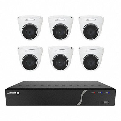 SPECO TECHNOLOGIES ZIPK4N1 NVR Camera Kit Turret 1 TB