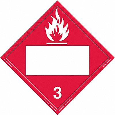 LABELMASTER ZRV2B DOT Container Placard Vinyl PK25