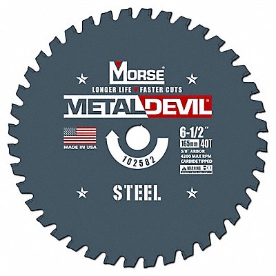 MORSE 102582WWG Carbide Circular Saw Blade Arbor 5/8