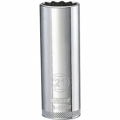 DEWALT DWMT74551OSP Deep Socket 1/2in 12-Point 21MM