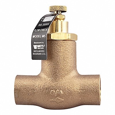 WATTS 2000S1 Flow Check Valve 1 In Sweat Bronze