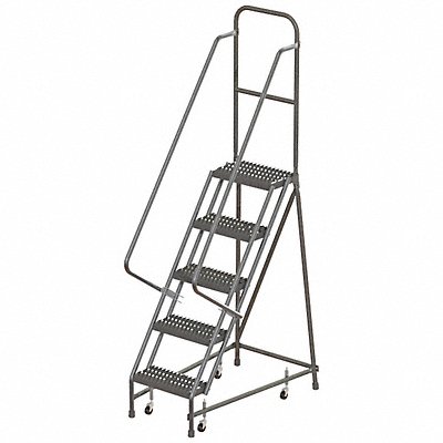 TRI-ARC KDSR105162 Rolling Ladder 5 Step Steel Serrated