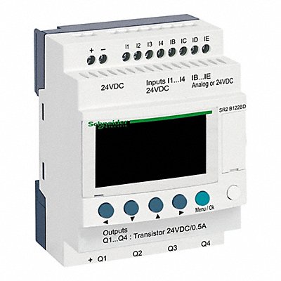 SCHNEIDER ELECTRIC SR2B122BD Logic Relay 24VDC With Display