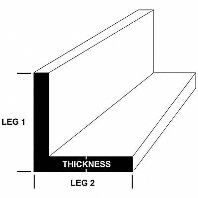GRAINGER 2167960 K9894 Stainless Steel Angle Equal 316 8 ft Overall L